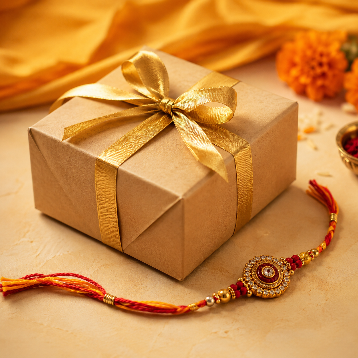 Raksha Bandhan gift being prepared for international shipping to India