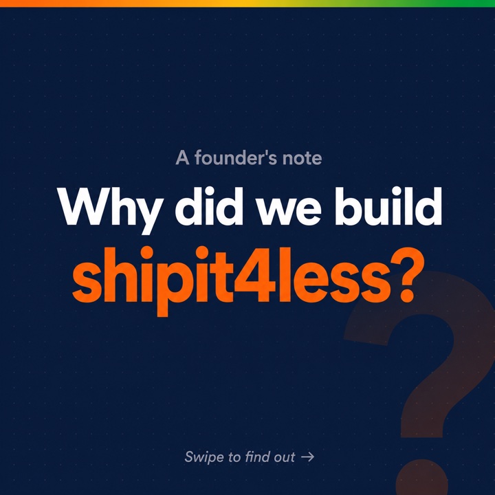 A founder's note — Why did we build ShipIt4Less?