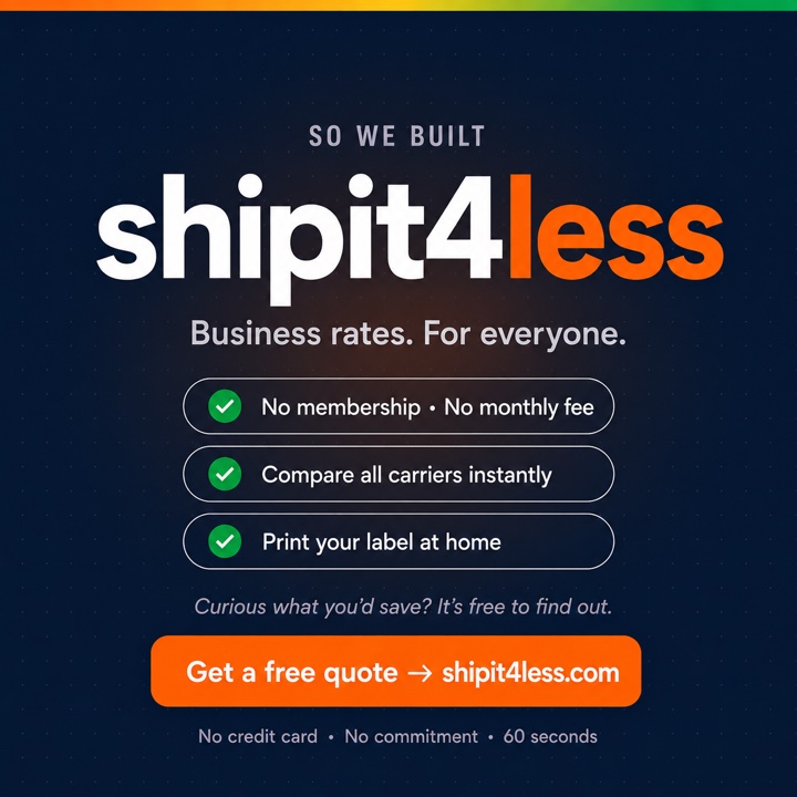 So we built ShipIt4Less — business rates for everyone